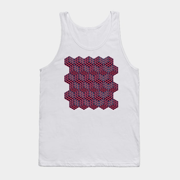 Cube blockchain pattern Tank Top by Choulous79